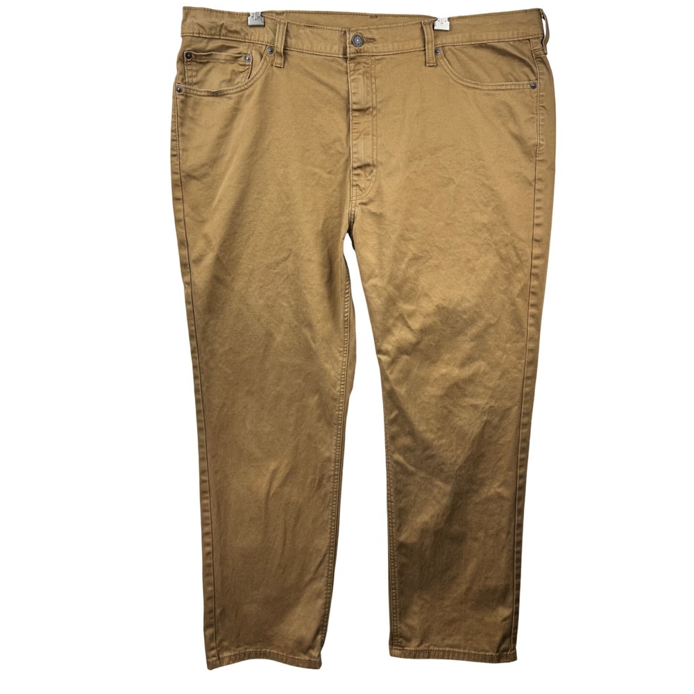 Levi's 541 Athletic Taper Pants Mens 42x32 Tan Khaki Chino Stretch 18181-0151